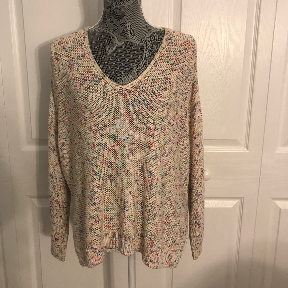 Multicolored sweater - cream based